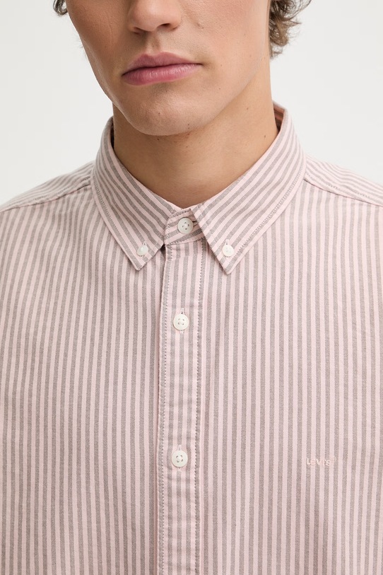 Levi's koszula bawełniana AUTHENTIC BUTTON DOWN A7210.0055 różowy