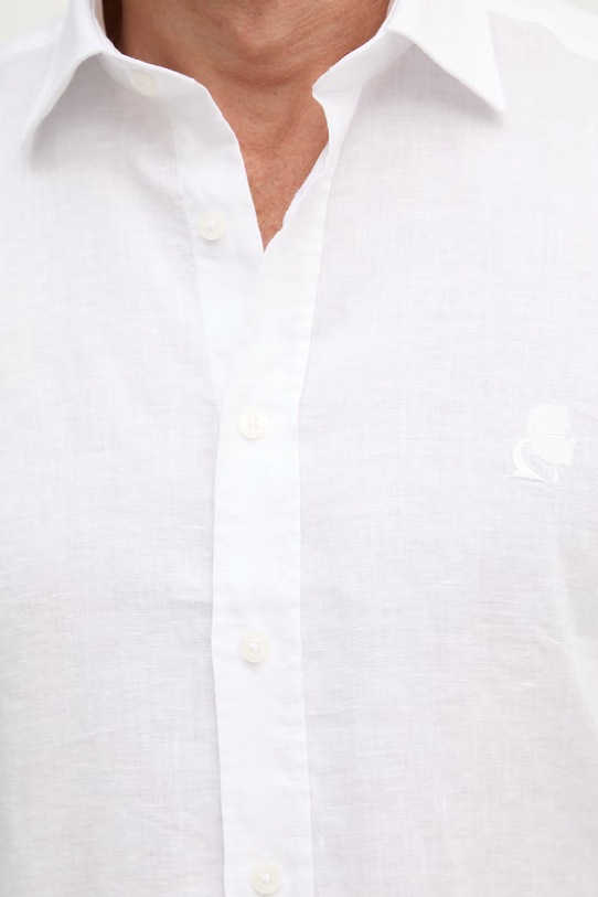 Karl Lagerfeld košile pánská se lnem 562791.605084 bílá