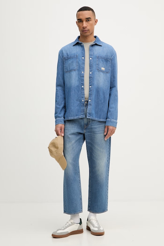 Karl Lagerfeld košeľa pánska rifľová 562876.605903 modrá SS26