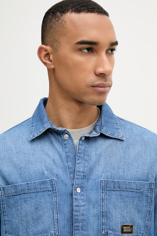 Karl Lagerfeld košeľa pánska rifľová modrá 562876.605903