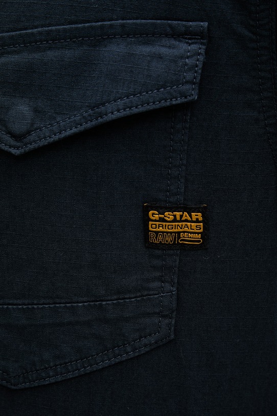 G-Star koszula męska z bawełną Dakota slim D23616.D920 granatowy