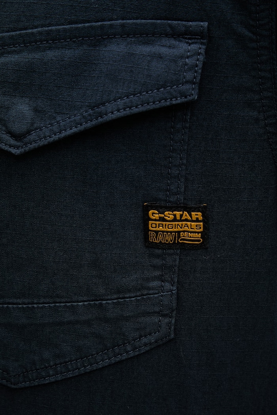 G-Star koszula męska z bawełną Dakota slim D23616.D920 granatowy