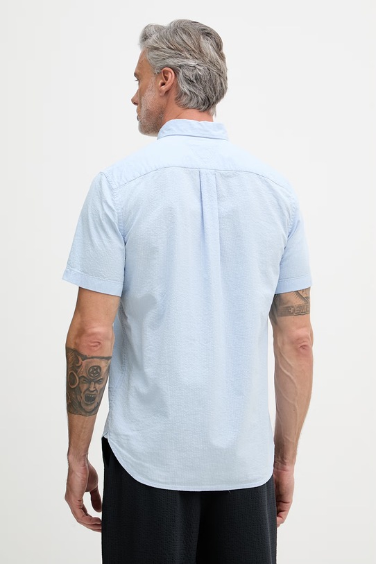 Îmbrăcăminte Tommy Hilfiger cămașă pentru bărbați, din bumbac MW0MW38570 albastru