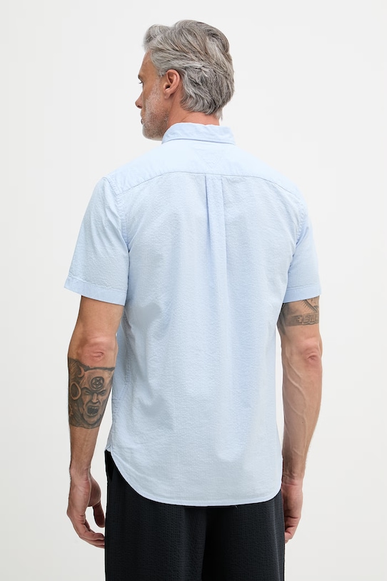 Дрехи Tommy Hilfiger Риза мъжка памучна MW0MW38570 син