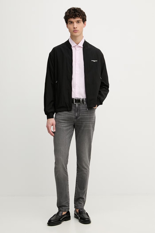 Tommy Hilfiger cămașă pentru bărbați, din bumbac cu elastan MW0MW42930 roz SS26