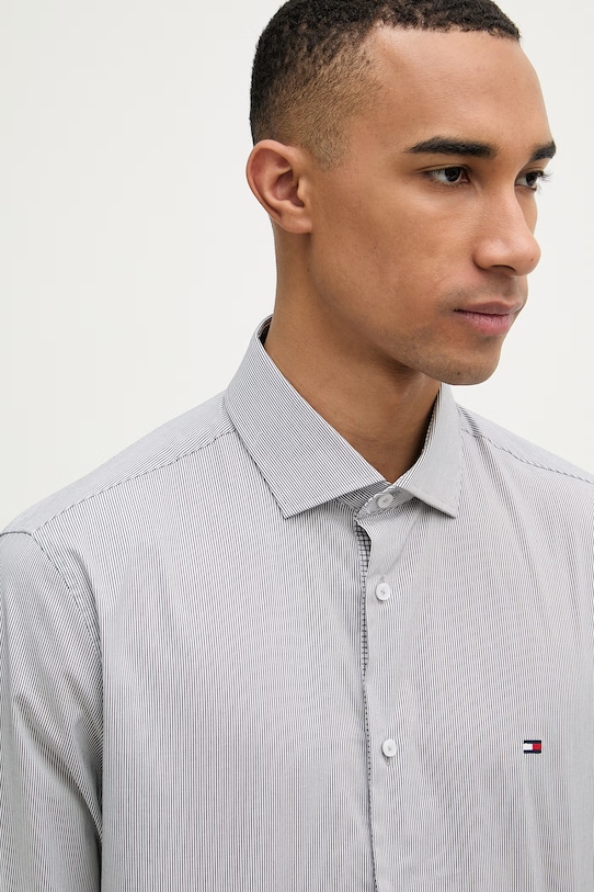 Tommy Hilfiger koszula męska bawełniana z elastanem czarny MW0MW42930