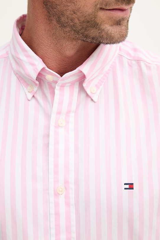 Tommy Hilfiger koszula męska bawełniana MW0MW42440 różowy