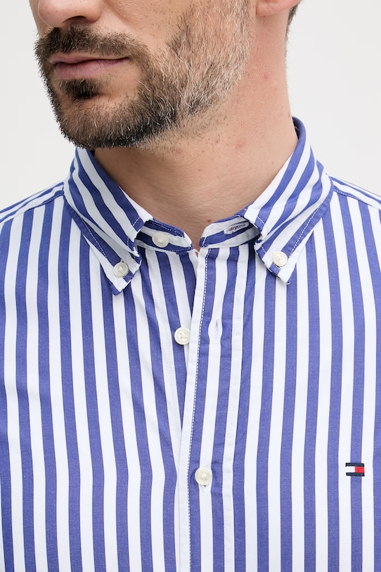Tommy Hilfiger koszula męska bawełniana MW0MW42440 niebieski
