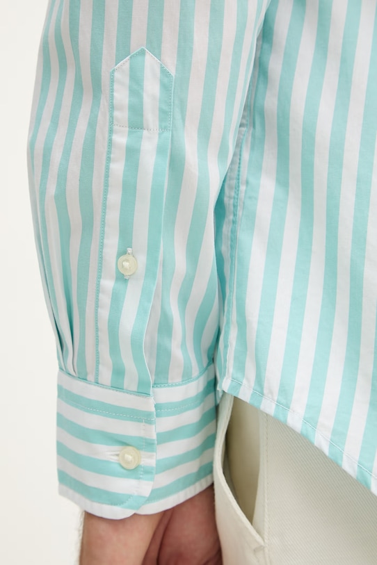 Tommy Hilfiger koszula męska bawełniana MW0MW42440 turkusowy