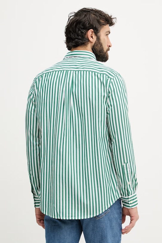 Oblečení Tommy Hilfiger košile pánská bavlněná MW0MW42440 zelená