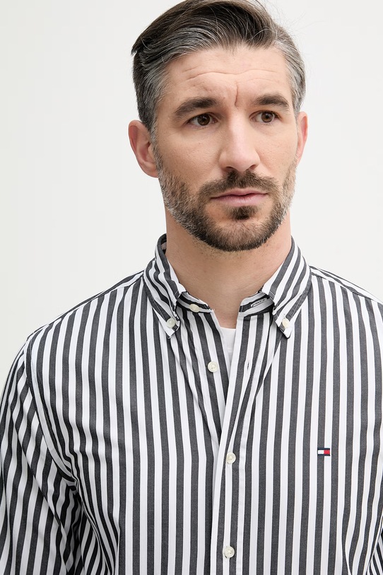 Tommy Hilfiger Koszula męska bawełniana czarny MW0MW42440