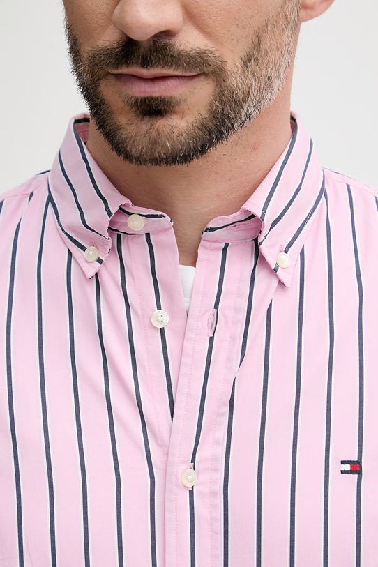 Tommy Hilfiger koszula męska bawełniana MW0MW42441 różowy