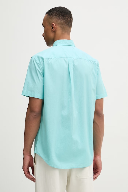 Odzież Tommy Hilfiger koszula męska bawełniana MW0MW42630 turkusowy