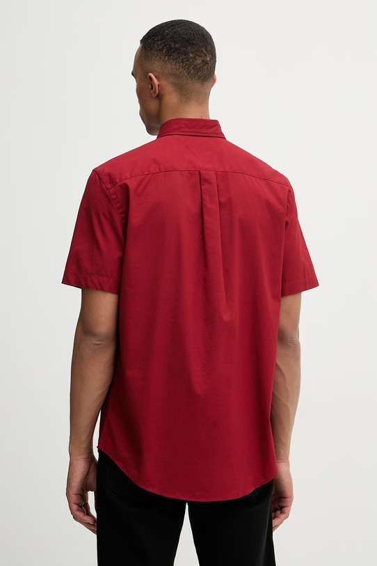 Odzież Tommy Hilfiger koszula męska bawełniana MW0MW42630 bordowy