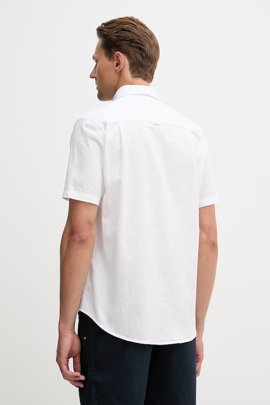 Дрехи Детска риза с лен U.S. Polo Assn. LINEN BLEND SS MUP3254 бял