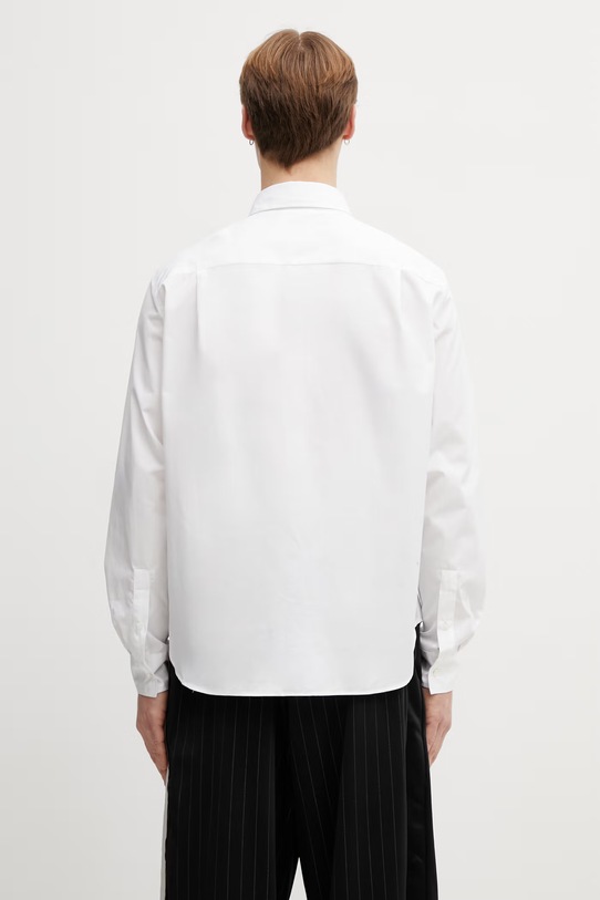 Clothing Maison Kitsuné cotton shirt Handwriting QM00420WC0026 white