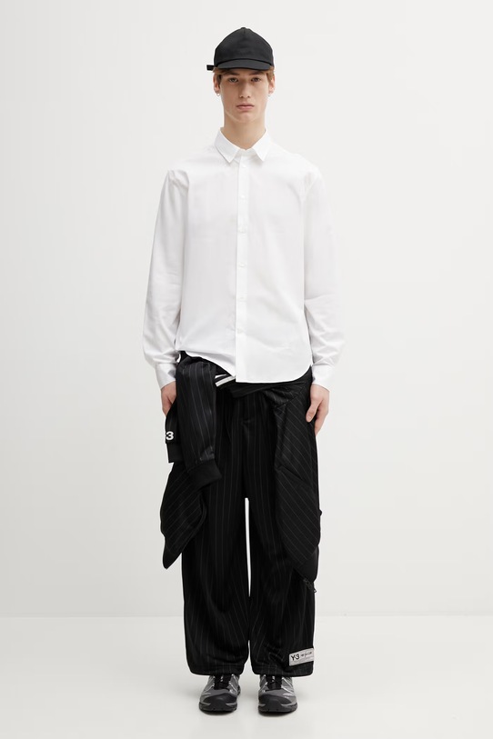 Maison Kitsuné cotton shirt Handwriting QM00420WC0026 white