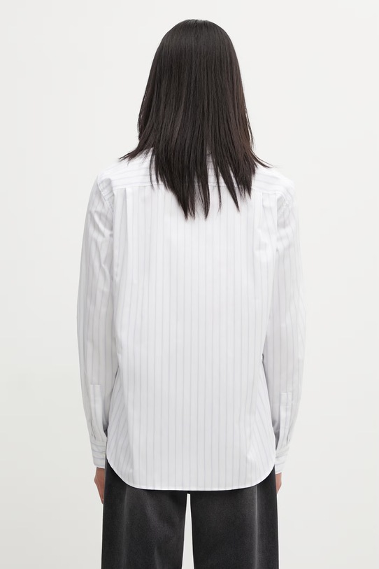 Odzież Maison Kitsuné koszula bawełniana męska QM00423WC5090 biały