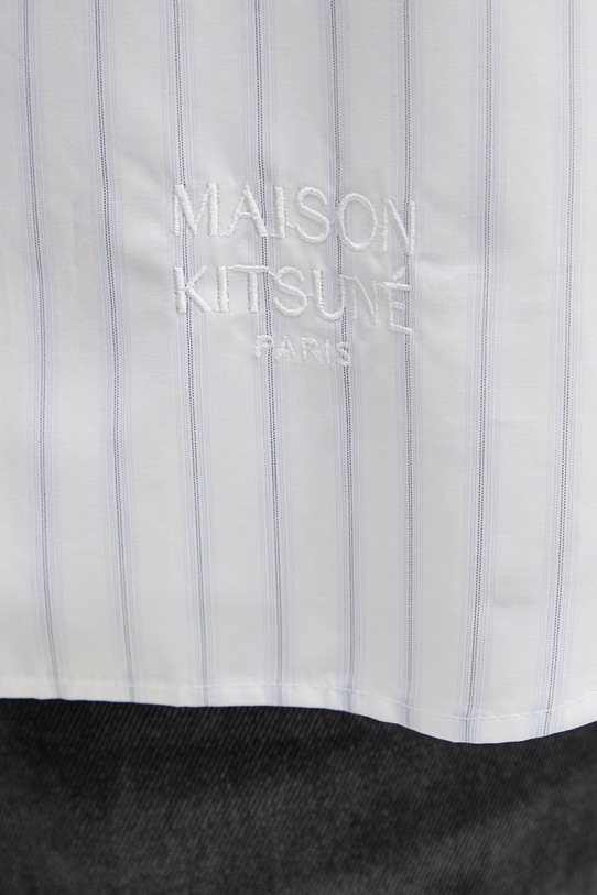Maison Kitsuné koszula bawełniana męska biały QM00423WC5090