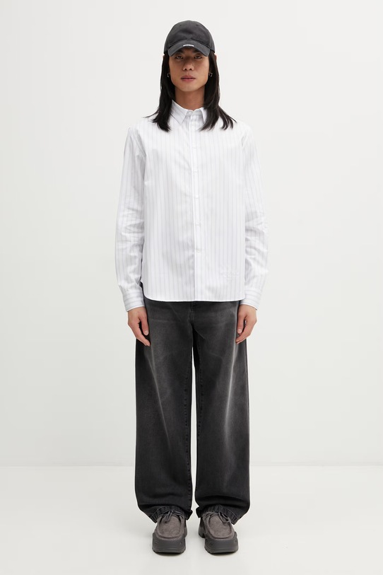 Maison Kitsuné koszula bawełniana męska QM00423WC5090 biały