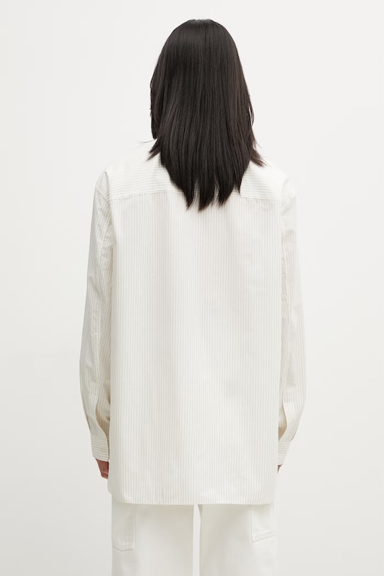 Odzież Maison Kitsuné koszula bawełniana męska QM00430WC5096 beżowy