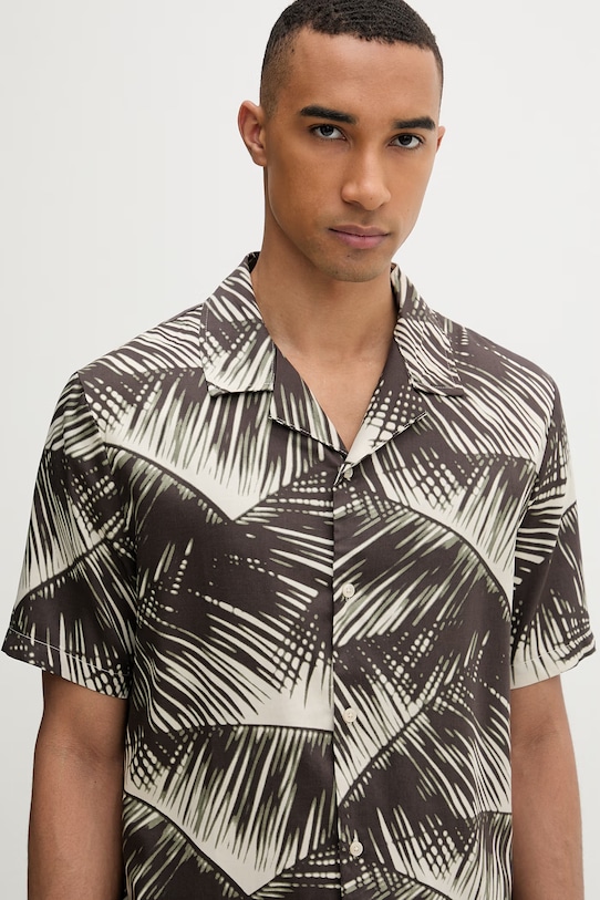 Calvin Klein košile pánská s modalem béžová LV00NM2991