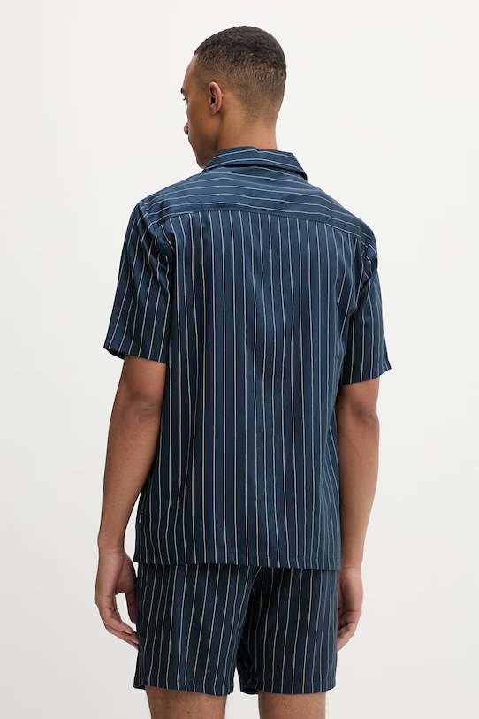 Ρούχα Calvin Klein πουκάμισο ανδρικό με μοντάλ LV00NM2991 σκούρο μπλε