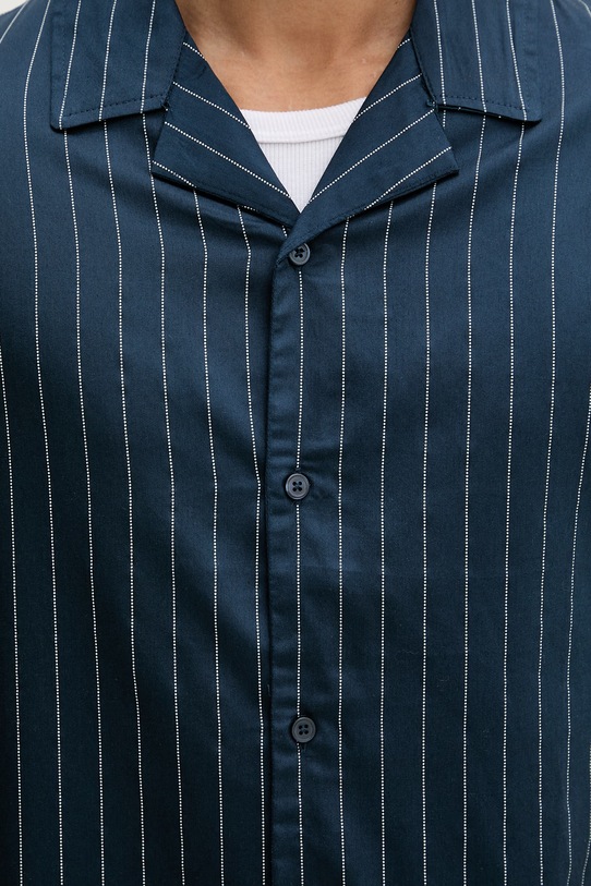 Calvin Klein πουκάμισο ανδρικό με μοντάλ LV00NM2991 σκούρο μπλε