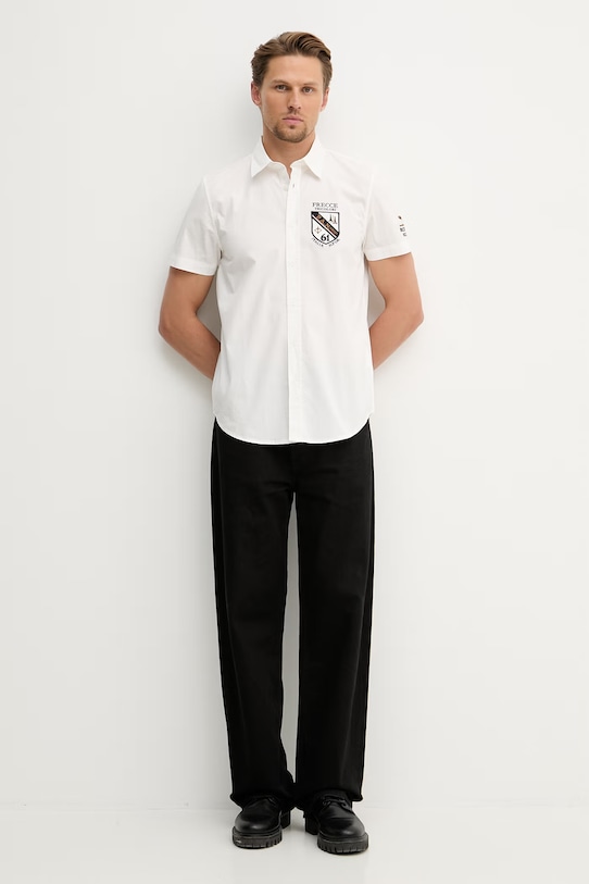 Aeronautica Militare рубашка для мужчин из хлопка с эластаном CA1326UCT03288 бежевый SS26