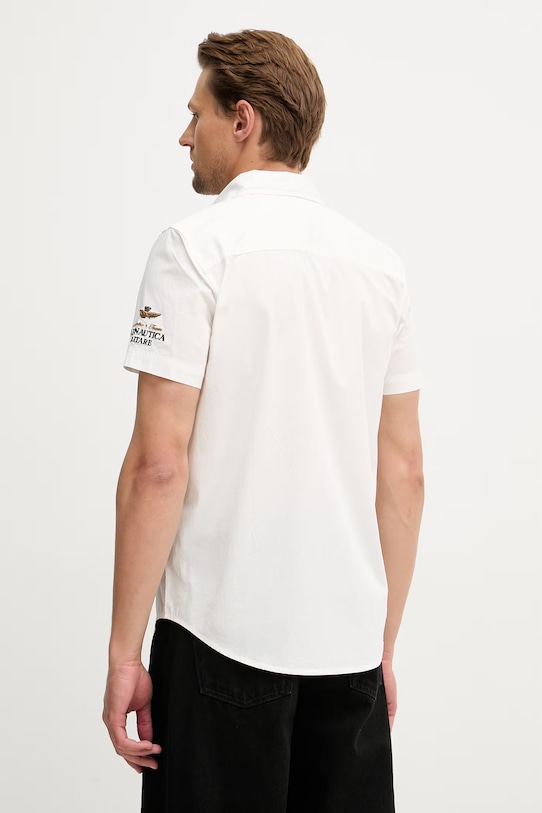 Одежда Aeronautica Militare рубашка для мужчин из хлопка с эластаном CA1326UCT03288 бежевый