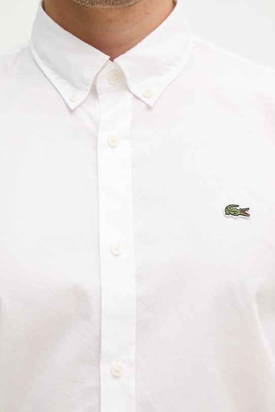 Lacoste koszula męska bawełniana CH2316 biały