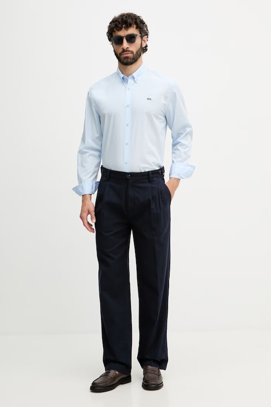 Lacoste πουκάμισο ανδρικό βαμβακερό CH2316 μπλε SS26