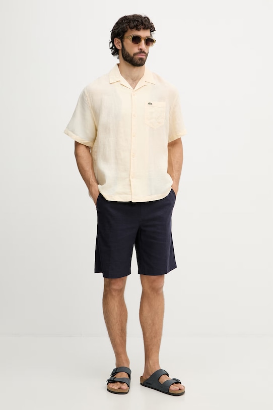 Lacoste férfi vászon ing CH2339 bézs SS26