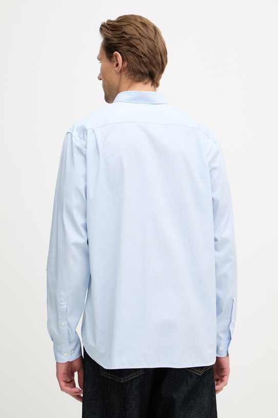 Odzież Lacoste koszula męska bawełniana CH2433 niebieski