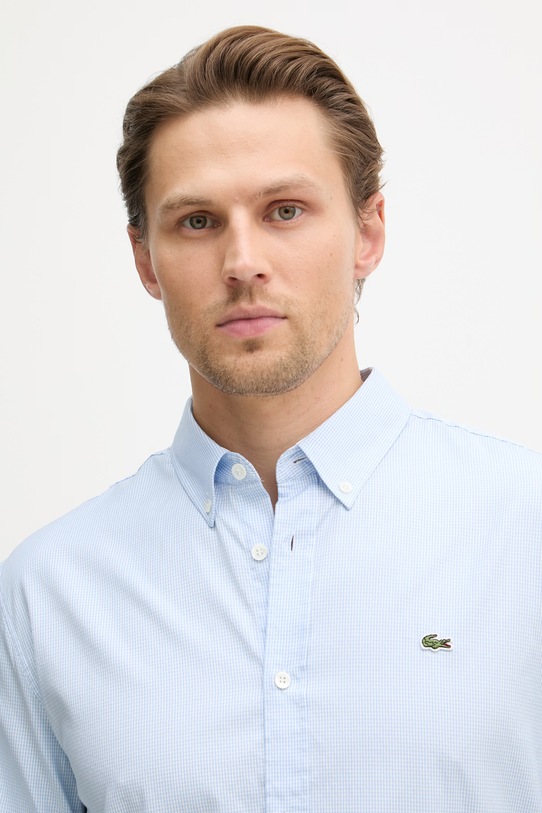 Lacoste koszula męska bawełniana niebieski CH2433