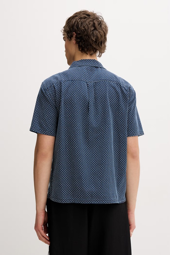 Ρούχα Guess Jeans πουκάμισο ανδρικό βαμβακερό M6GHB6.D8381 μπλε