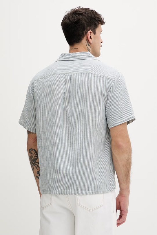 Odzież Guess Jeans koszula męska z dodatkiem lnu M6GHB6.WO551 niebieski