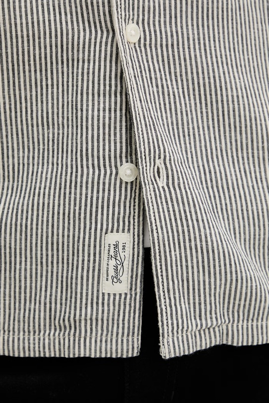 Guess Jeans koszula męska z dodatkiem lnu M6GHB6.WO551 szary