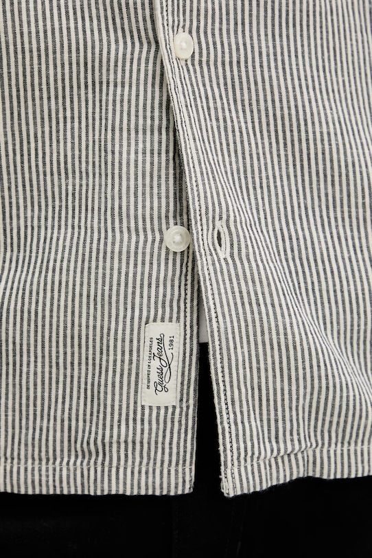 Guess Jeans koszula męska z dodatkiem lnu M6GHB6.WO551 szary