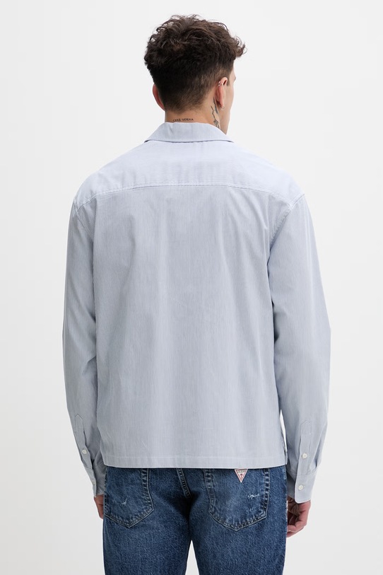 Odzież Guess Jeans koszula męska bawełniana M6GH04.WO361 niebieski