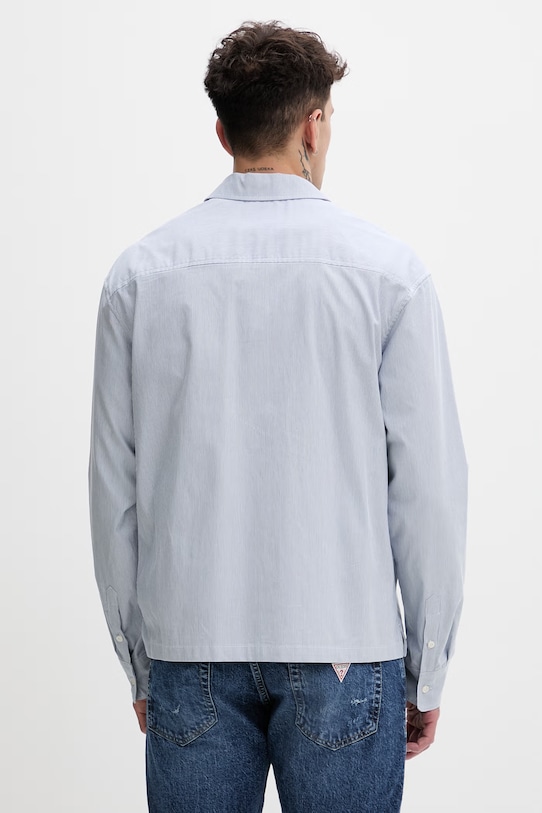 Odzież Guess Jeans koszula męska bawełniana M6GH04.WO361 niebieski