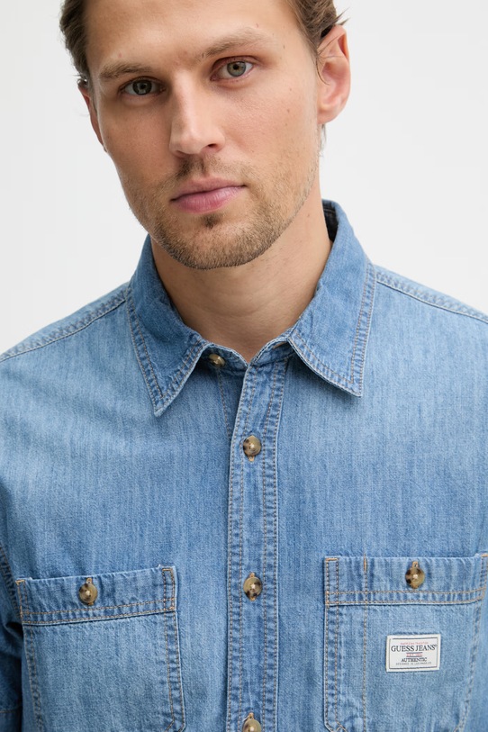 Guess Jeans koszula męska jeansowa niebieski M6GH09.D5NY3