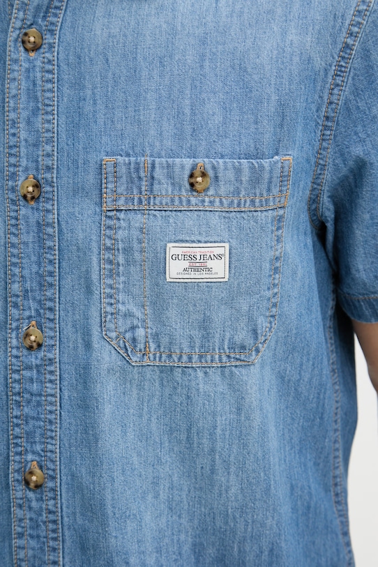 Guess Jeans koszula męska jeansowa M6GH09.D5NY3 niebieski