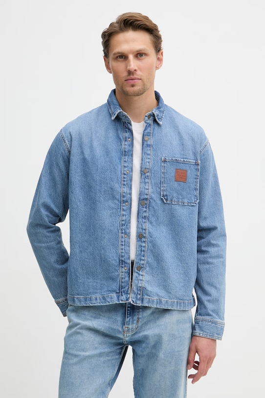 Guess Jeans πουκάμισο ανδρικό ντένιμ μπλε M6GH51.D5M5V