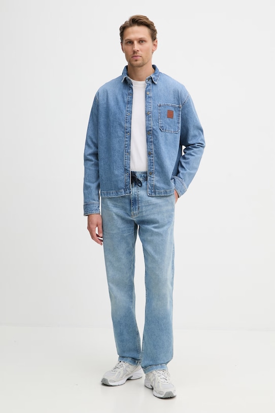 Guess Jeans πουκάμισο ανδρικό ντένιμ M6GH51.D5M5V μπλε SS26