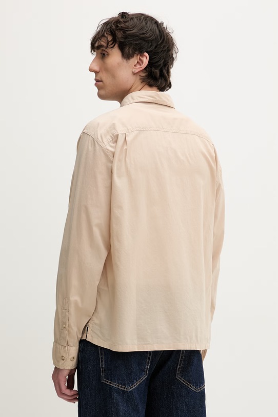 Odzież Guess Jeans koszula safari męska bawełniana M6GH60.WN861 beżowy
