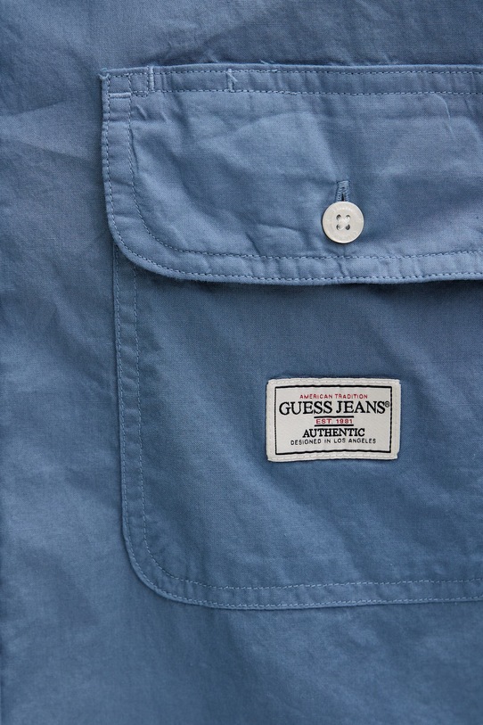 Guess Jeans Πουκάμισο ανδρικό βαμβακερό M6GH61.WN861 μπλε
