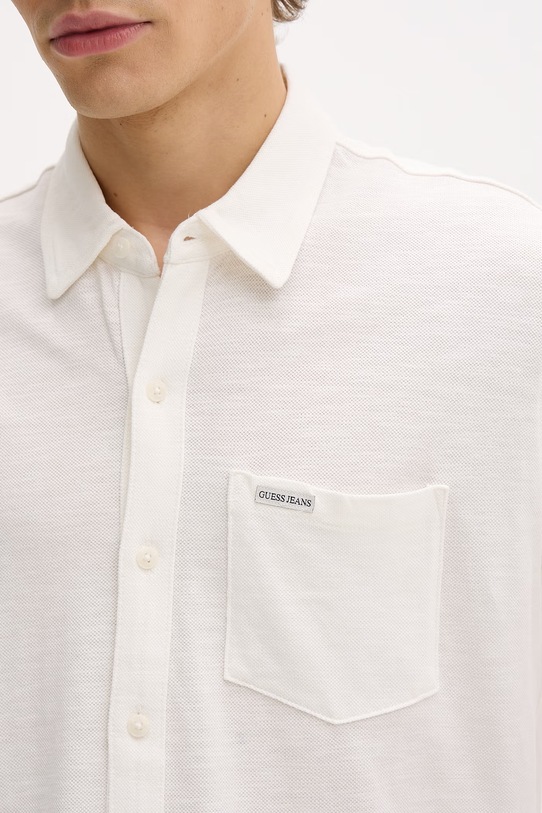 Guess Jeans koszula męska bawełniana M6GP02.KE731 beżowy