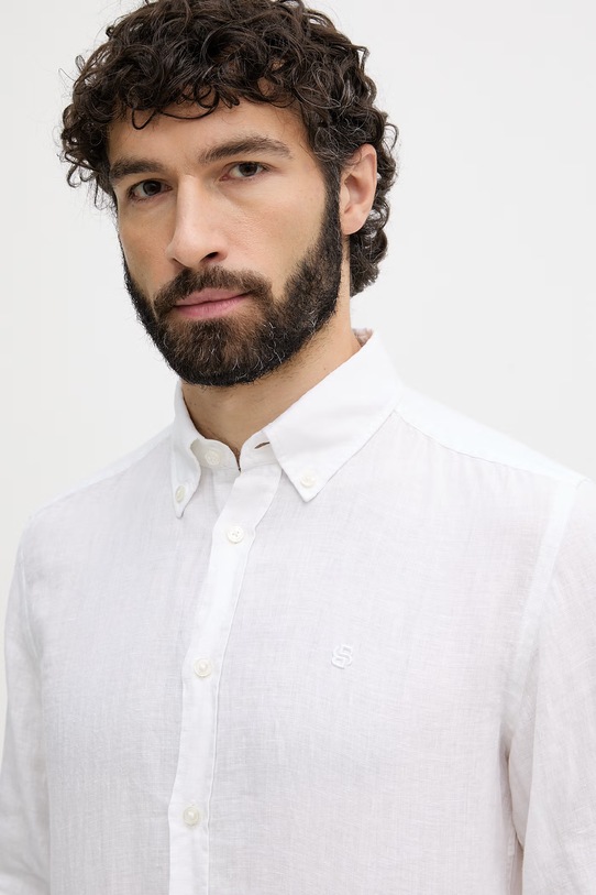 BOSS сорочка чоловіча лляна LIAM білий 50556077