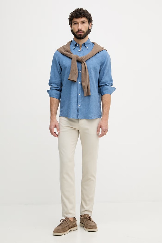 BOSS сорочка чоловіча лляна LIAM 50556077 блакитний SS26